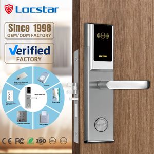 Intelligent Smart RFID RF Card Electronic Lock for Wood and Steel Doors Hotel Room Door with Free Management Software SDK