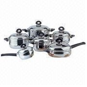 12-pieces Cookware Set, Made of Stainless Steel
