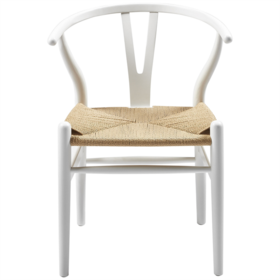 Wholesale Y Shaped Restaurant Water Proof Rattan Silla Chairs Natural Wooden Furniture Wishbone Dining Chair Ash Wood
