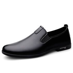 Handmade slip on walking shoes comfortable loafers leather casual shoes men's leather dress shoes