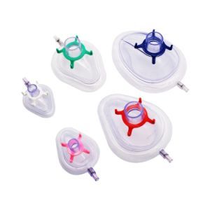 Medical PVC Material Adult / Pediatric Oxygen Breathing Anaesthetic Face Mask