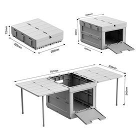 New Design Portable And High-capacity Multifunction Collapsible Storage Bins Emergency Box Stacking Folding Storage