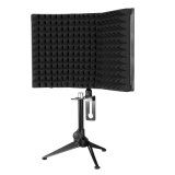 Desktop Professional 3 Panel Foldable Adjustable Recording Microphone Isolation Shield for Studio