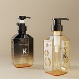 Skin Care Packaging Bubble Pattern Pet Shampoo Bottle 500ml Luxury Lotion Pump Bottle