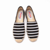Stripe Flats Espadrilles Women Designer Nature Wedge Jute Sole