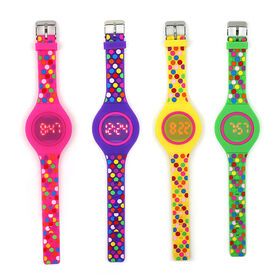 Colorful LED OEM Custom Silicone Kids Watch Digital Waterproof Boys Girls Watches Gifts