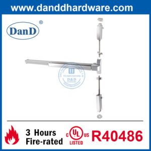 UL Listed ANSI Fire Rated Stainless Steel 304 Commercial Hardware Emergency Panic Bar Vertical Rod Panic Emergency Escape Door Panic Push Bar