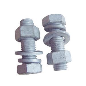 High Strength Galvanized Large Hexagon Bolts with One Nut and Two Washers