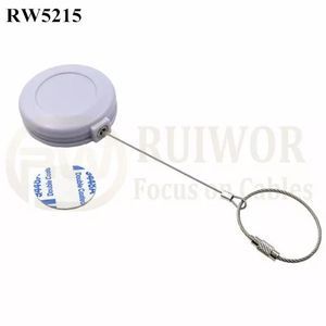 Round Retractable Steel Cable Rope Retractor Plus Wire Rope Ring Catch