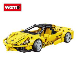 Woma Toys China Factory City Speed Racing Car Model Pull Back Vehicle Stem Building Blocks Bricks Juguetes Didacticos Children Toy Car for Christmas