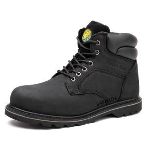 CE Men Genuine Leather Steel Toe Safety Work Boots Shoes Safety Footwear