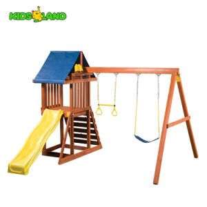 Outdoor Indoor Children Child Baby Baby Backyard Play Kids Slide Swing Wooden Playground