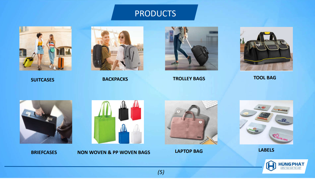 Suitcases, Backpacks, Trolley Bags, Tool Bag, Briefcases, Non Woven & PP Woven Bags, Laptop Bag, Labels