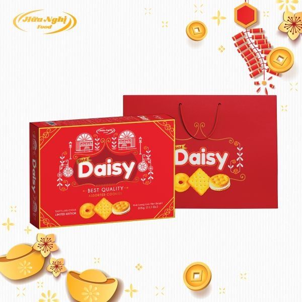 Hộp Bánh Tết GOLD DAISY Assorted Cookies 315G