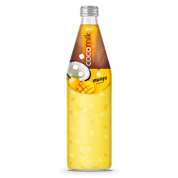 Coconut Milk With Nata De Coco And Mango