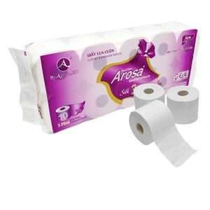 Arosa 3-ply toilet paper packed in 10 rolls, purple