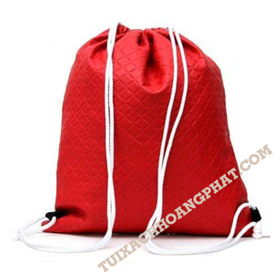 Red drawstring bag