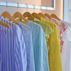 blouses, children's wear, and various clothing items for men and women
