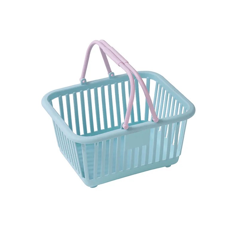 Yiwu Mubang Daily Necessities Factory Cartoon Cute Small Basket Desktop Storage Stationery Basket for Kids Plastic Multifunction Food Storage Customized Logo Accept