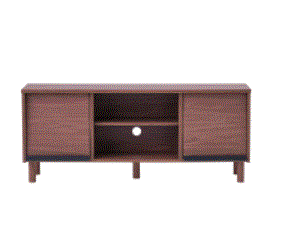 Wooden TV shelf