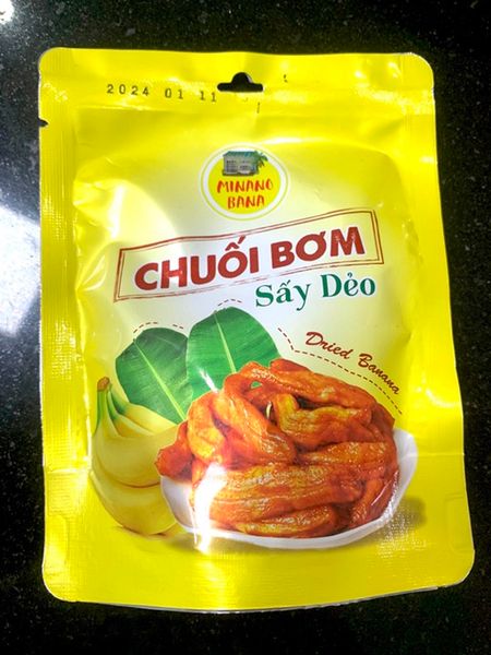 Soft dried bom banana