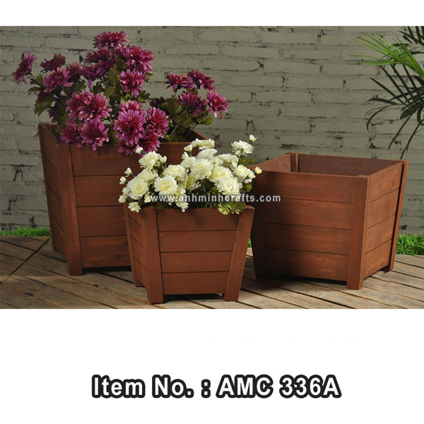 Anh Minh Craft Company Limited Wooden barrel planters