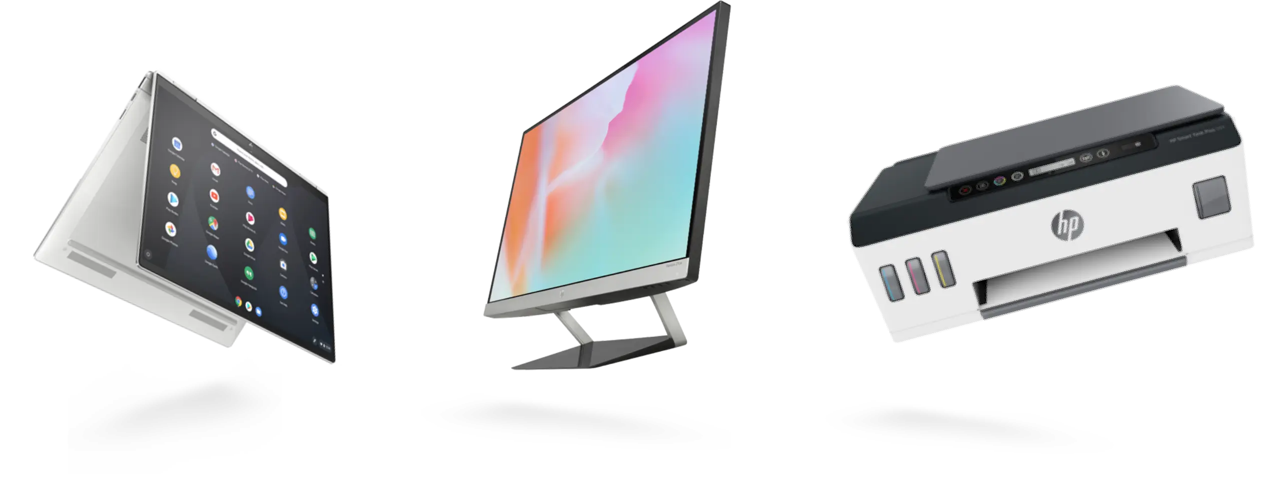 Laptop, Monitor, Printer