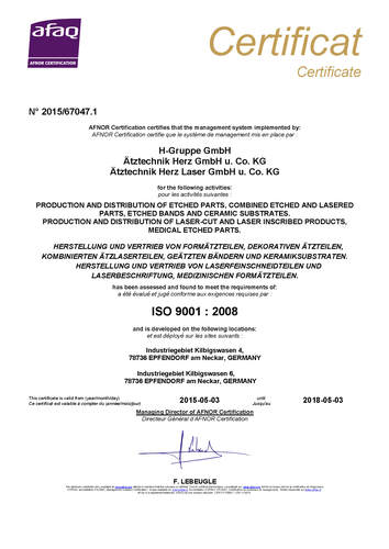 Ätztechnik Herz GmbH & Co. KG Chemical etching