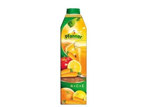 ACE Multi-Fruit Juice Drink by Pfanner - Fresh apples, juicy oranges, zesty lemons, and the finest carrots define it.
