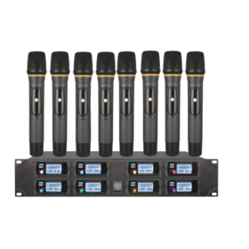 Hot Sale High Quality Clear Sound Stable Performance Uhf 1U 8 Channel Professional Wireless Microphone System