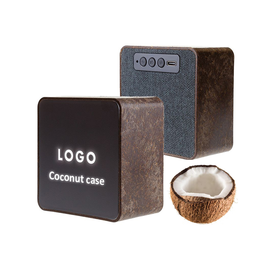 In Stock Top Luxury Bulk Personal Eco Friendly Rosh Coconuts Speaker 5w Wireless bt Portable Bluetooths Speaker