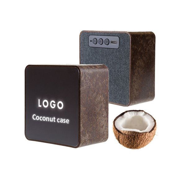 In Stock Top Luxury Bulk Personal Eco Friendly Rosh Coconuts Speaker 5w Wireless bt Portable Bluetooths Speaker