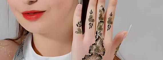 Glossy Cart Small Hands Tattoo Stencil Pair