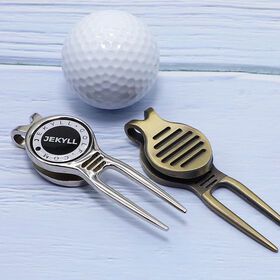 Custom High Quality Metal Blank Silver Bulk  Golf Divot Tool