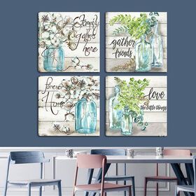 Wholesale Water Ink Flower Canvas Wall Art Waterproof Print Canvas