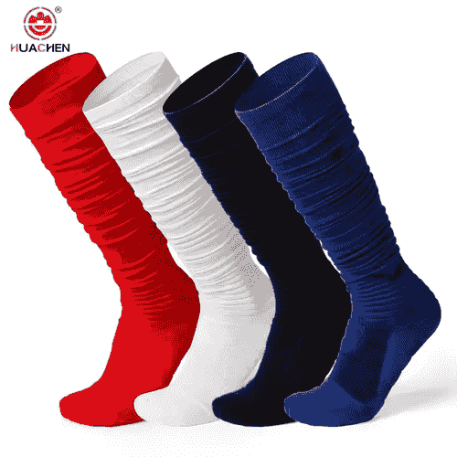 Sports Classical Scrunch Football Socks Padded Wrinkle Socks For Women Men Youth