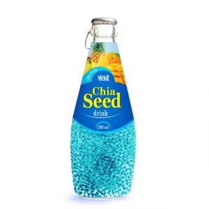 Fruit flavor chia seed drink