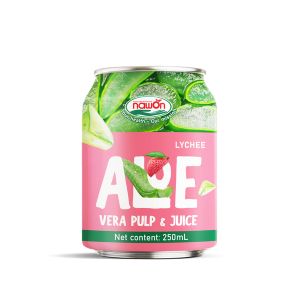 Lychee flavored aloe vera drink