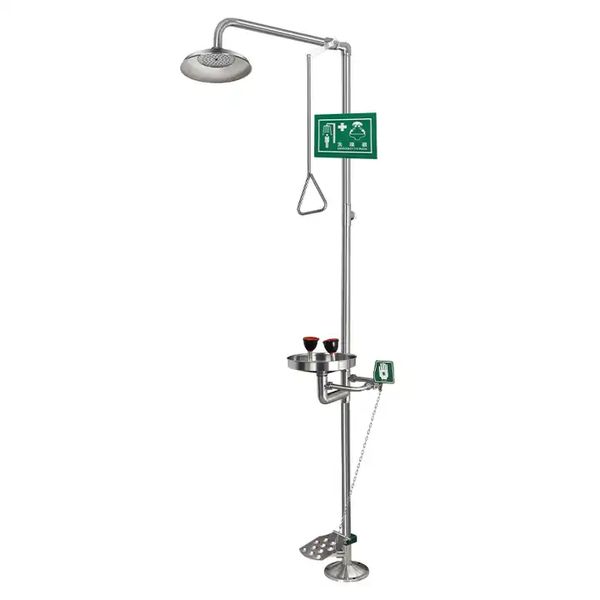 304 Stainless Steel Eye Wash Station ABS Widened Basi Emergency Eyewash Station with Shower Combination Shower System Eye Washer