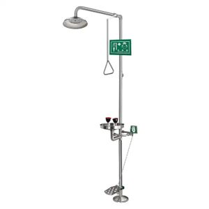 304 Stainless Steel Eye Wash Station ABS Widened Basi Emergency Eyewash Station with Shower Combination Shower System Eye Washer