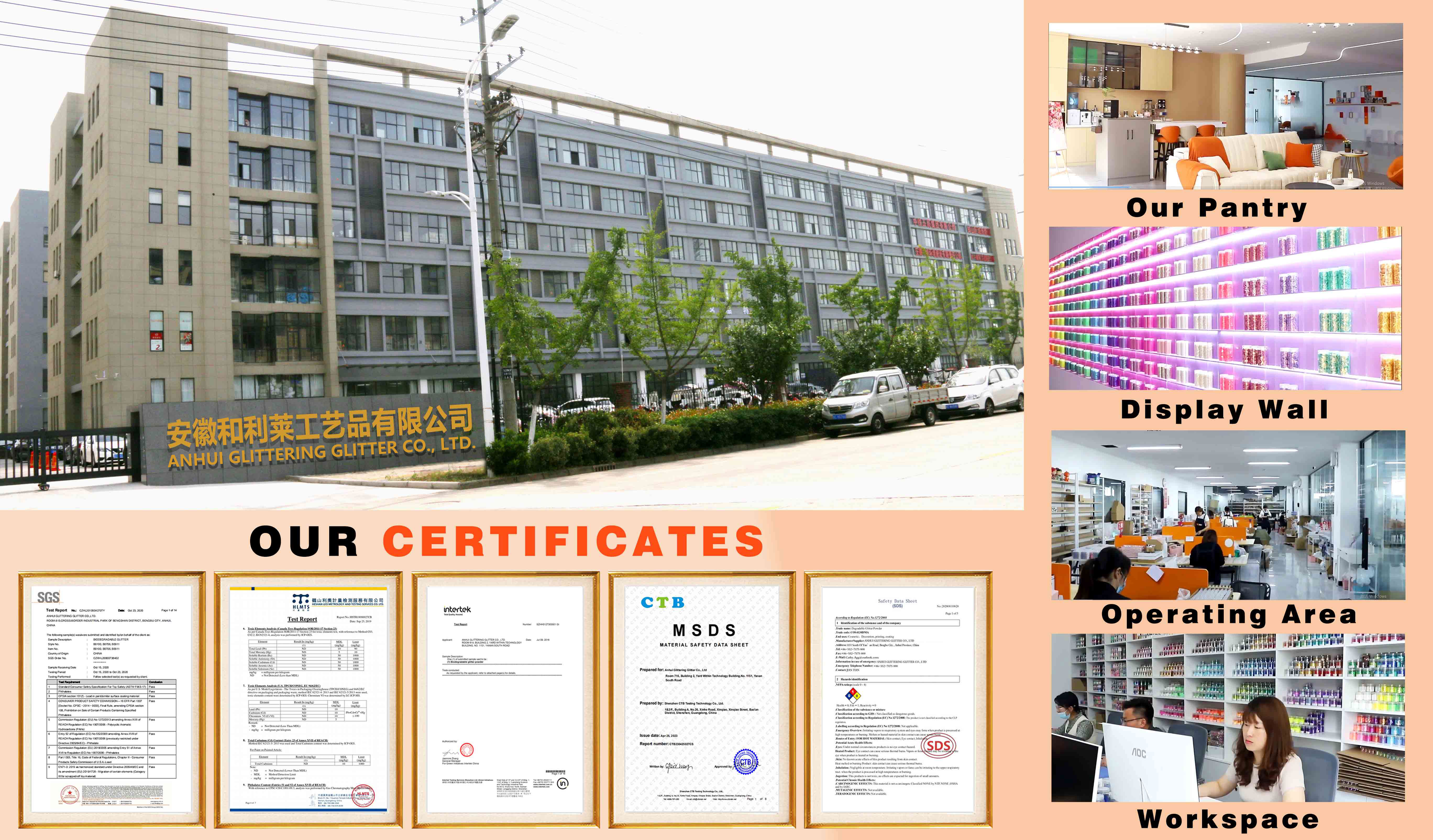 Anhui Glittering Glitter Co., Ltd. Biodegradable Glitter