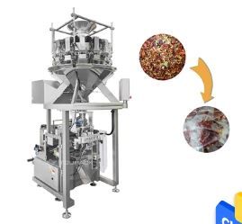 Packing machine with multihead weigher