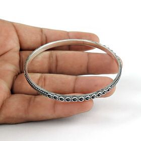 Finely Oxidized women bangle 925 silver jewellery sterling 925 stamped bangle suppliers bulk wholesale silver jewelry