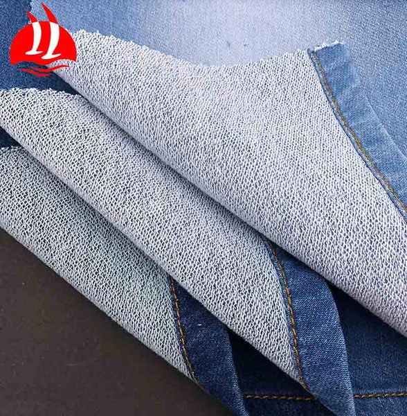 Sale 10.5oz Cotton Polyester Spandex Stretch Washed Denim Fabric For Jeans