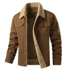 Men's Custom Autumn Winter Outdoor Plus Size Thickened Fleece Jacket Coat