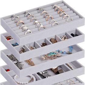Tongxing Wholesale custom jewelry storage diamond rings earrings display case tray velvet jewelry organizer for womenPopular