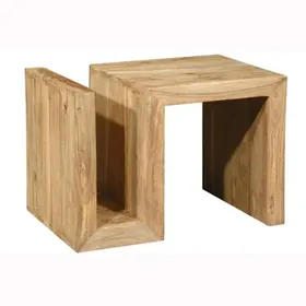 Furniture Cube Range Solid Wooden Newspaper Designer Modern Rack Magazine Holder Coffee Table