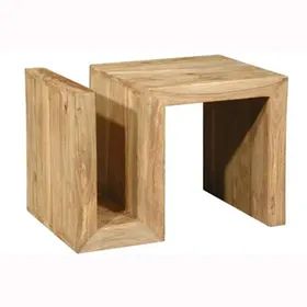 Furniture Cube Range Solid Wooden Newspaper Designer Modern Rack Magazine Holder Coffee Table