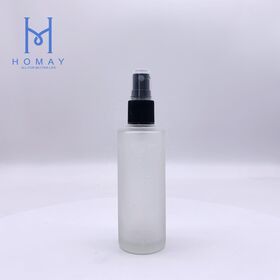High quality 85ml cosmetic perfume frosted glass sprayer pump bottle straight circle shapePopular