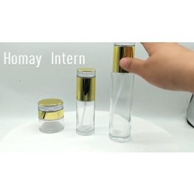 Best price one full set cosmetic glass packaging bottles and jars A variety of options can be customized